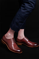 Bamboo Solid Crew Socks for Men - Pink